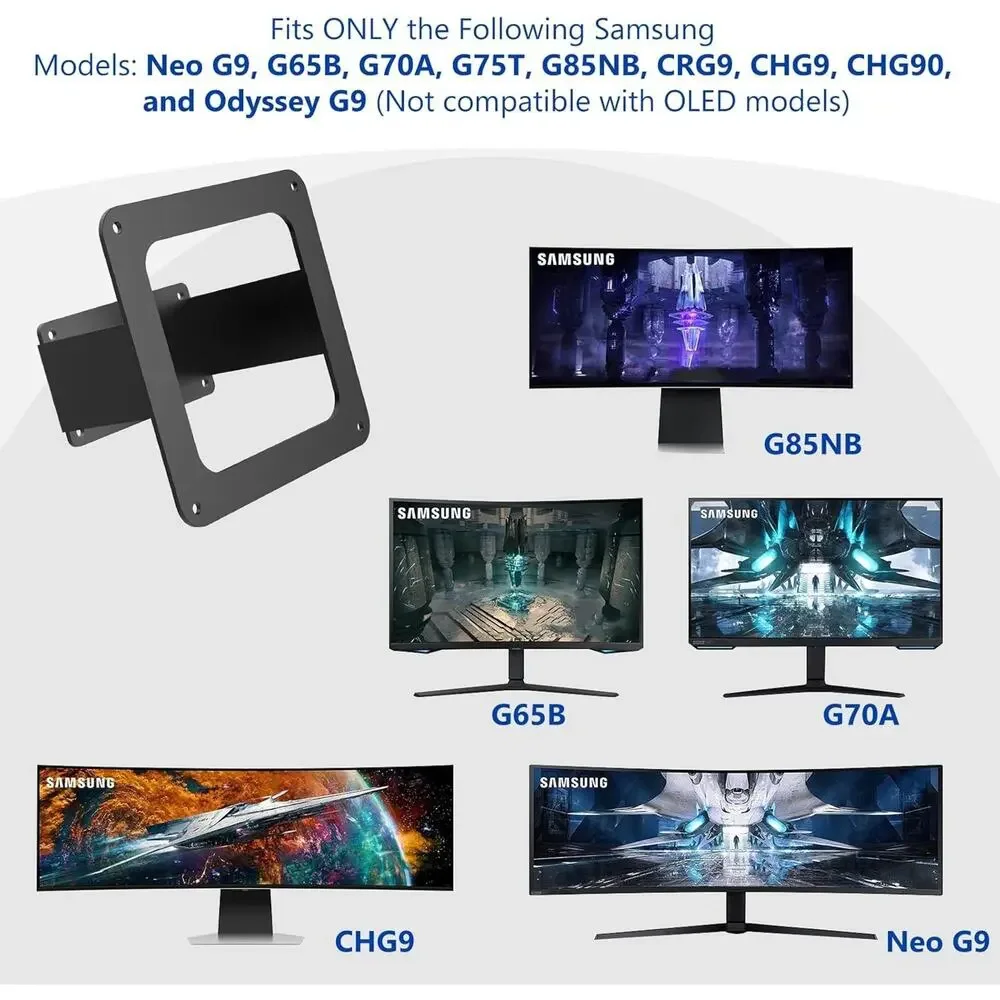 VESA Adapter Plate Bracket Compatible with Samsung Odyssey Neo G6, G7, G8